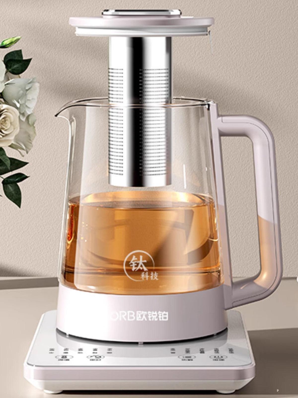 Pure Titanium Heating Plate Health Kettle 1.5L, Temperature-Resistant Tea Maker