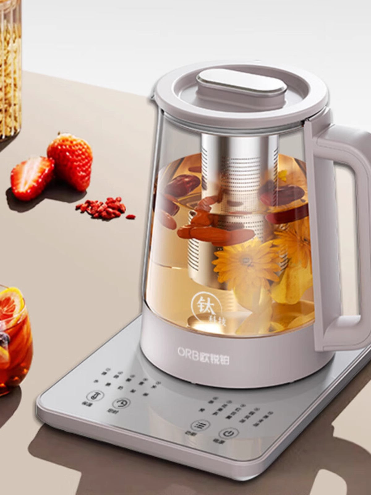 Pure Titanium Heating Plate Health Kettle 1.5L, Temperature-Resistant Tea Maker