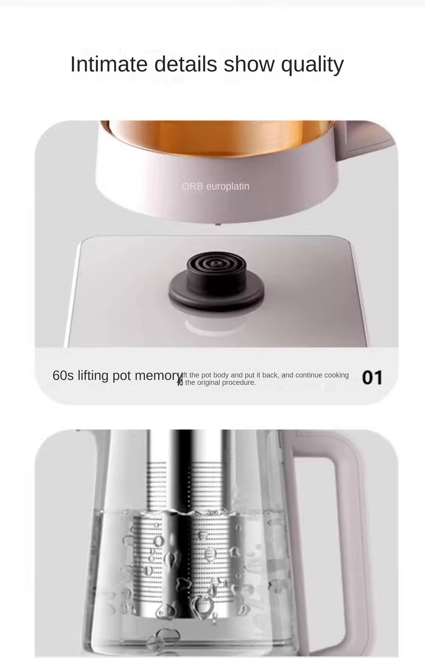 Pure Titanium Heating Plate Health Kettle 1.5L, Temperature-Resistant Tea Maker